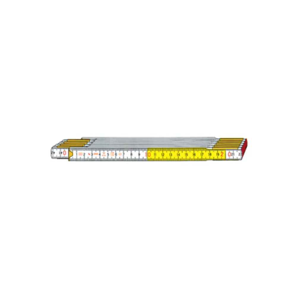 DOPPIO METRO STABILA 717 10 ASTE LEGNO BIAN GIALL (10 DOPPIO METRO STABILA 717 10 ASTE LEGNO BIAN GIALL (10