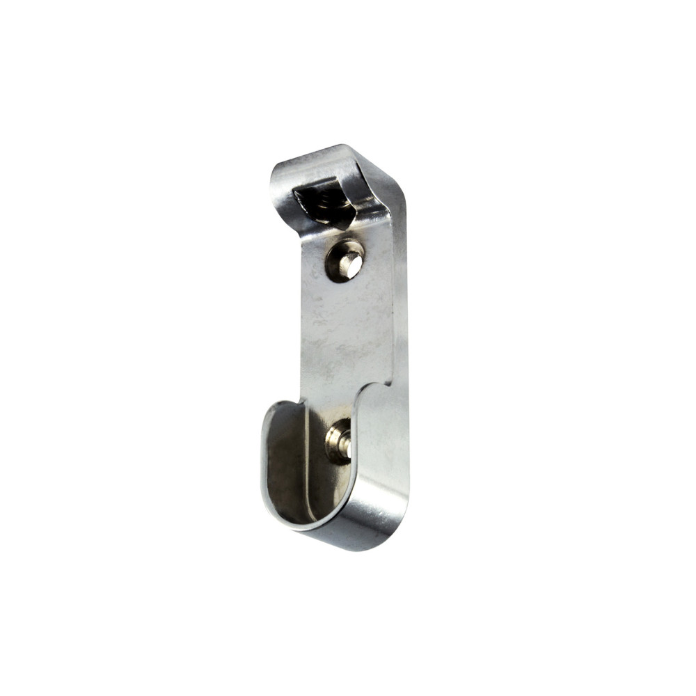 Side supports for oval tube in chrome-plated zamak 2 pcs.