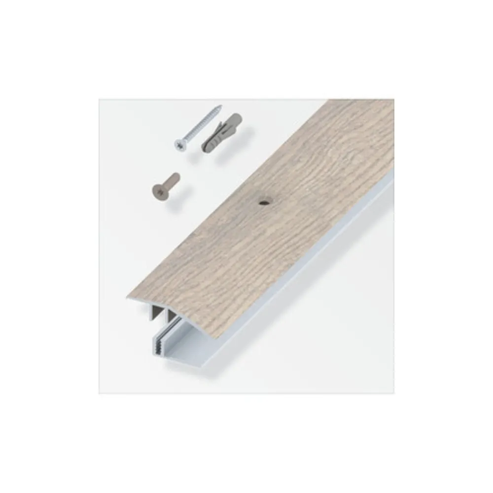 TERMINALE A SCIVOLO P/PARQUET ROVERE GRIGIO 100 CM