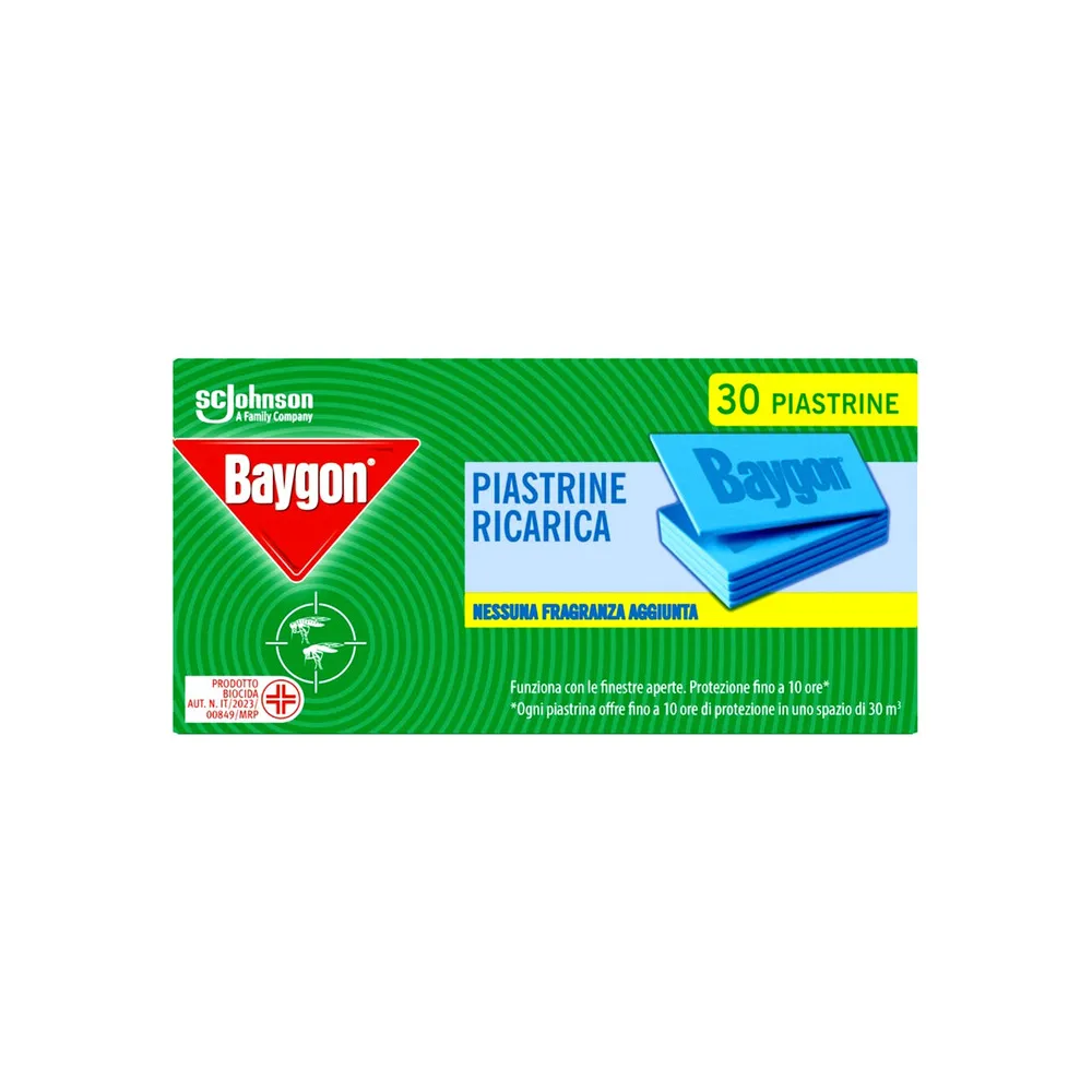 ANTIZANZARE BAYGON PIASTRINE RIC 30 PZ ELETTROEM (48