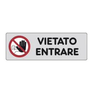 ETICHETTA ADESIVA 150X50 VIETATO ENTRARE (10