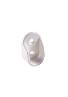 Supports latéraux pour tube ovale en plastique blanc