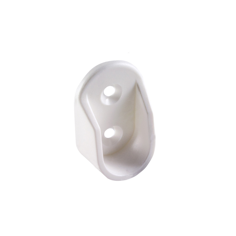 Supporti laterali per tubo ovale in plastica bianca