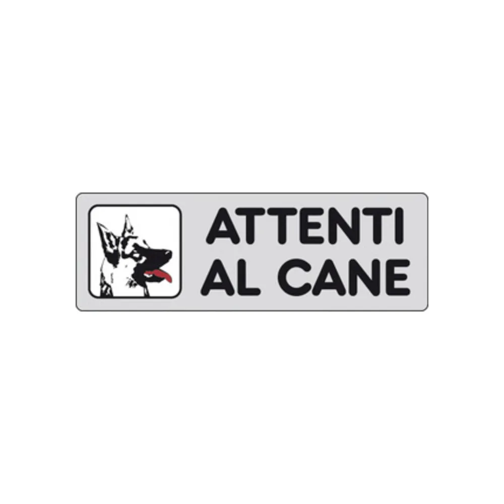 ETICHETTA ADESIVA 150X50 ATTENTI AL CANE (10