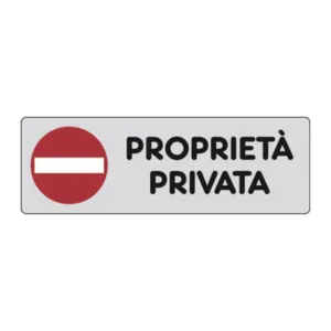 ETICHETTA ADESIVA 150X50 PROPRIETA PRIVATA (10