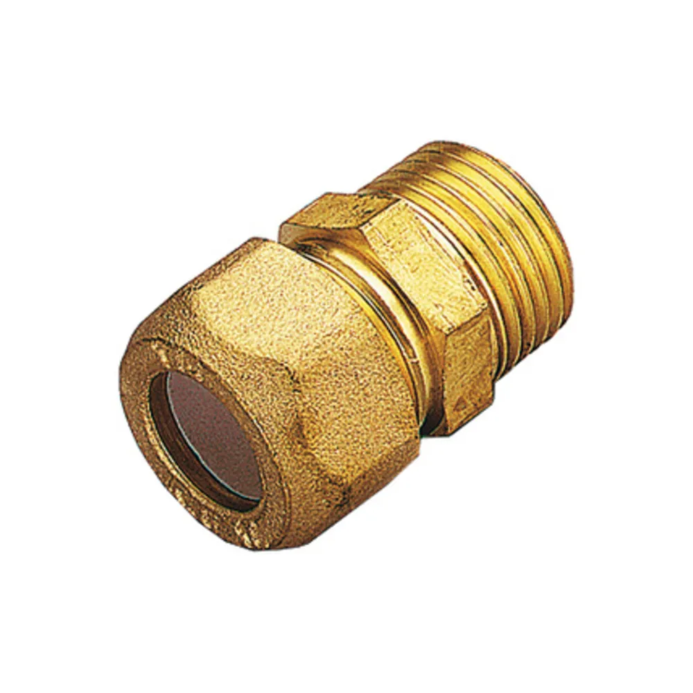 RACCORDO OTTONE DIRITTO BICONO M/GAS 10X3/8 (10