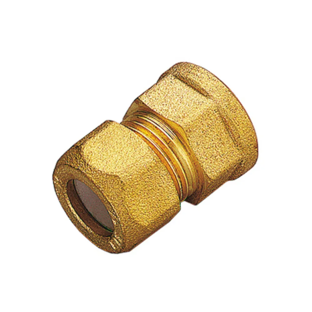 RACCORDO OTTONE DIRITTO BICONO F/GAS 10X1/2 (10