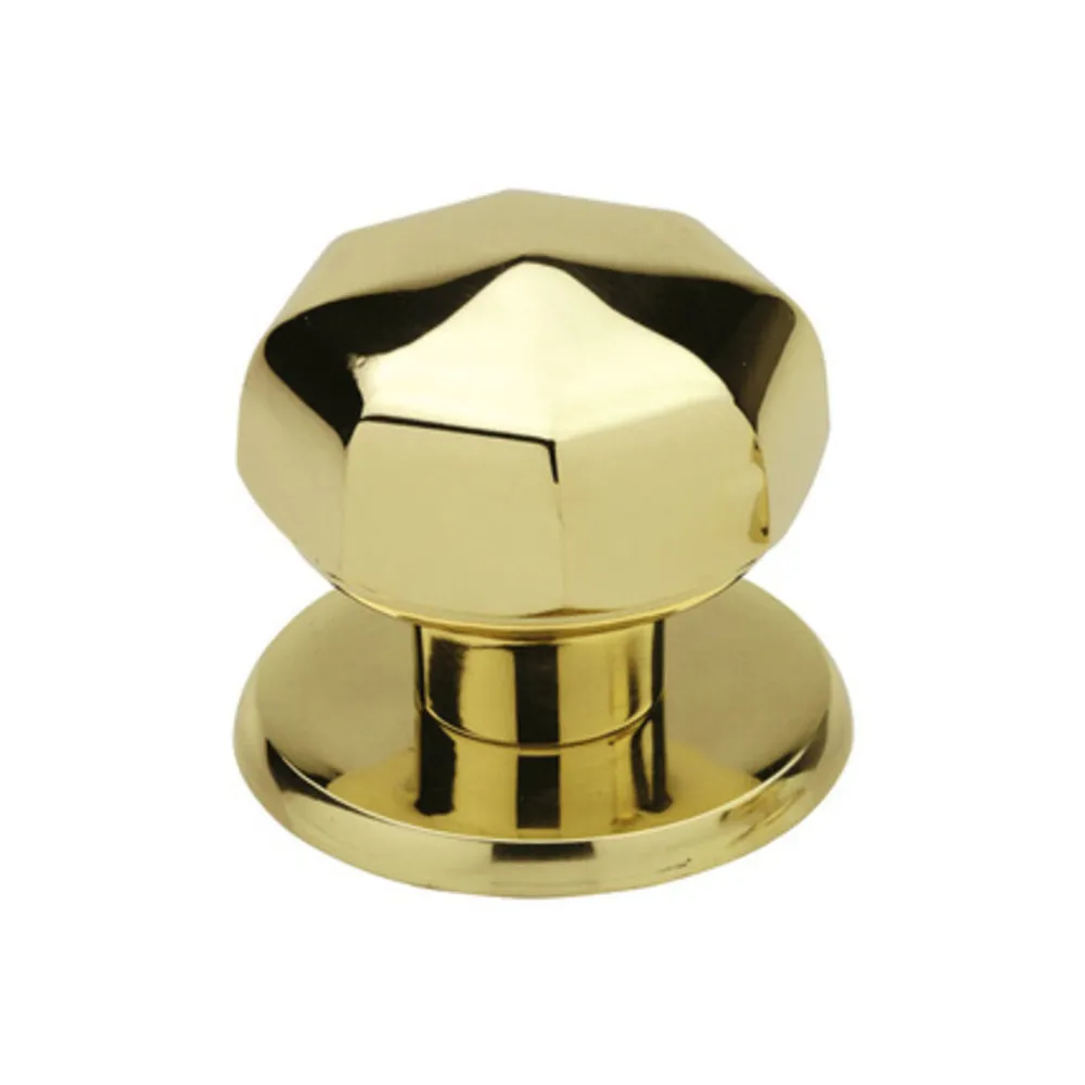 POMOLO OTTONE OTTAGONALE 70 MM LUCIDO VERNIC (2