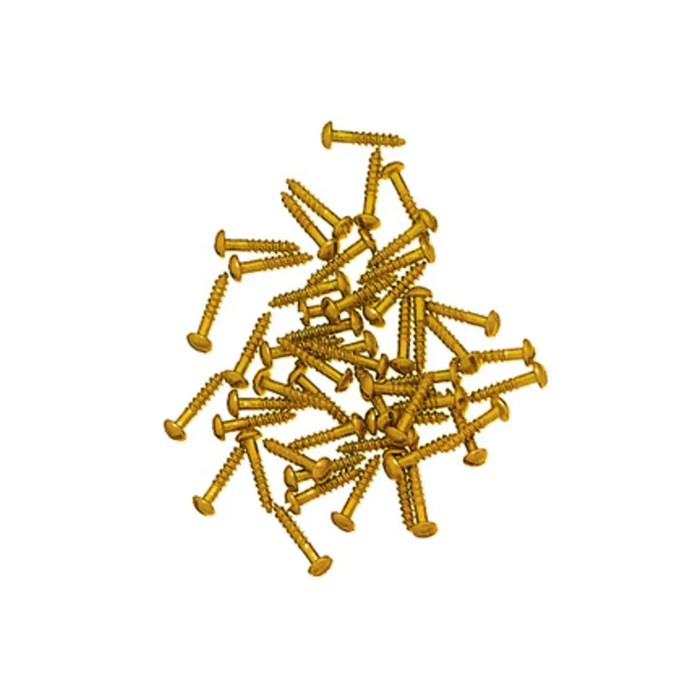 VITI TESTA BOMBATA FERRO OTTONATO 2X10 MM