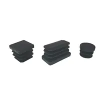PUNTALE ALETTATO QUADRATO 25X25 MM PLAST NERO* (200