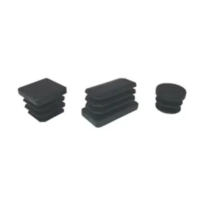 PUNTALE ALETTATO QUADRATO 25X25 MM PLAST NERO* (200
