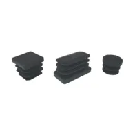 PUNTALE ALETTATO QUADRATO 30X30 MM PLAST NERO* (200