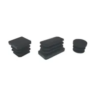PUNTALE ALETTATO QUADRATO 40X40 MM PLAST NERO* (200