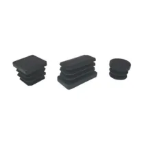 PUNTALE ALETTATO RETTANGOL 20X40 MM PLAST NERO* (100