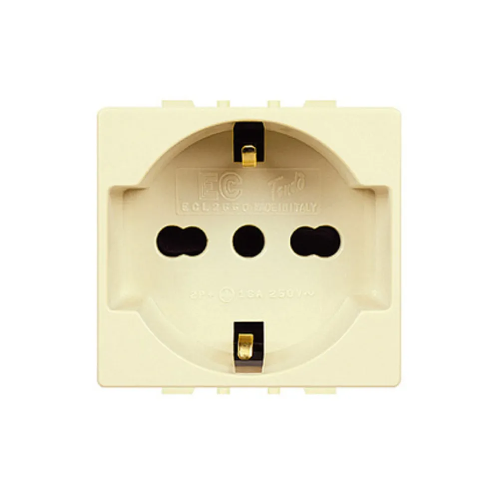 TONDO ECL 2550 PRESA SCHUKO BIPASSO 10/16A (10