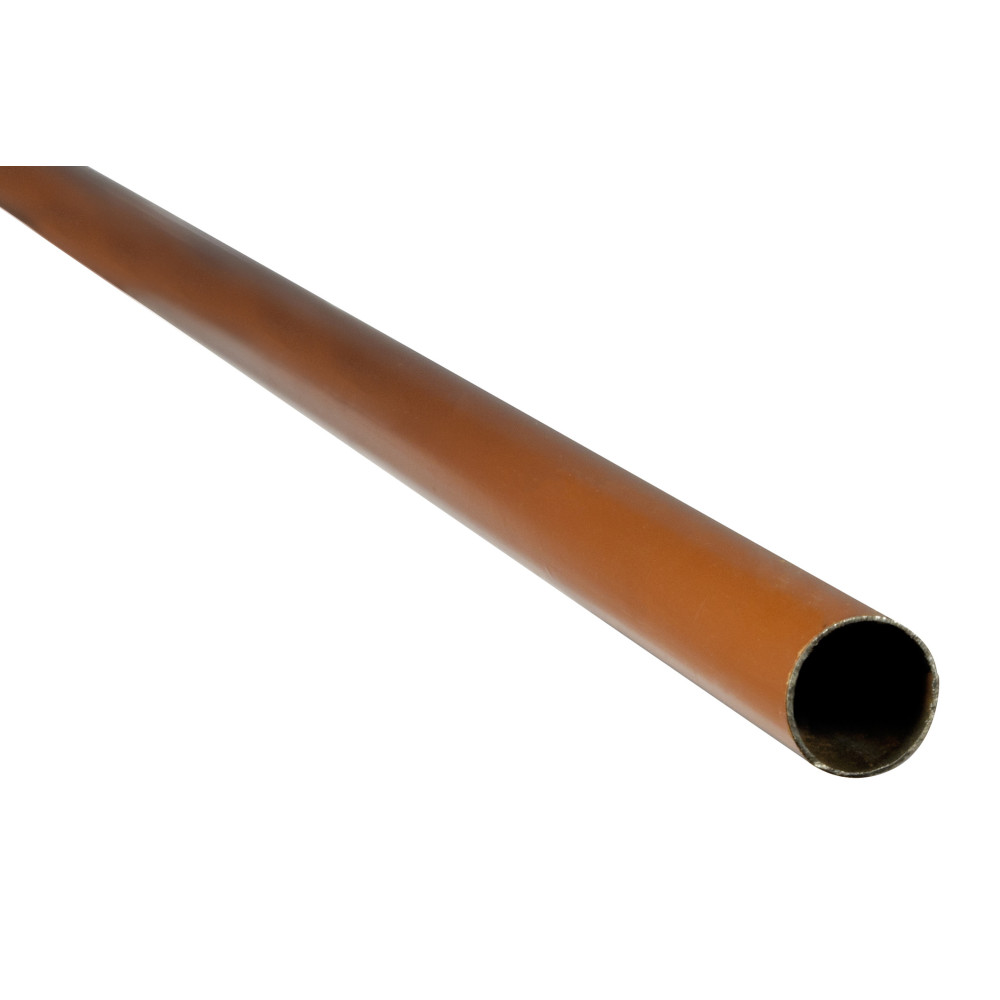 Brown plastic coated round closet rod