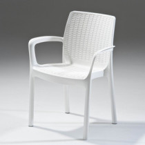 "MELODY" WHITE KETER ARMCHAIR