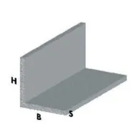 PROFILO ARGENTO H.200 CM ANGOLARE 10X10X1 MM* (5