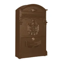CASSETTA POSTALE REGIA POSTA ALL 26X9X41 CM BRONZO