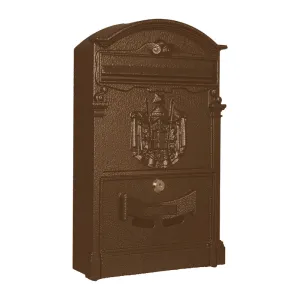 CASSETTA POSTALE REGIA POSTA ALL 26X9X41 CM BRONZO