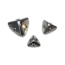 ANGOLO P/BAULI E CASSE ACCIAIO NICHELATO 30 MM (50