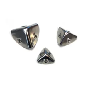 ANGOLO P/BAULI E CASSE ACCIAIO NICHELATO 30 MM (50