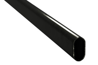 Black oval closet rod 120 cm.