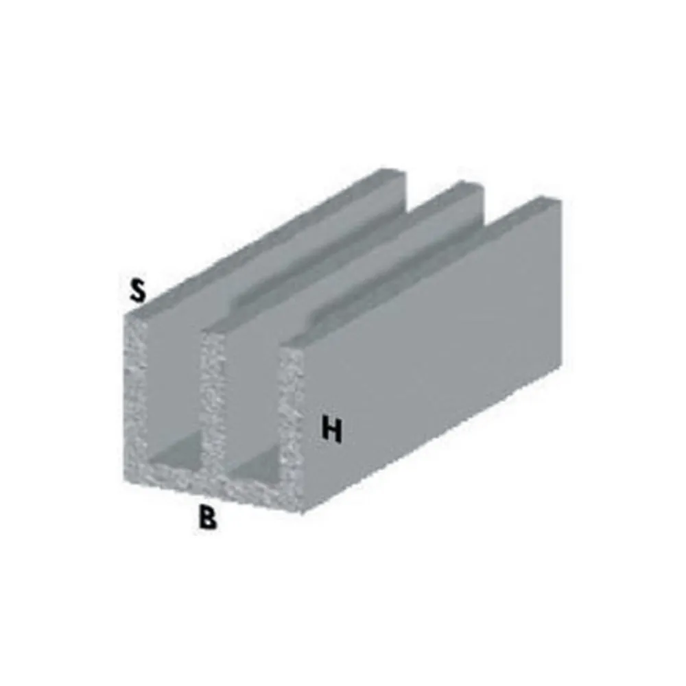 PROFILO ARGENTO H.100 CM CANALINO UU 16X 7X1 MM (5