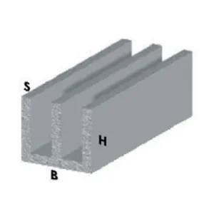 PROFILO ARGENTO H.100 CM CANALINO UU 16X 7X1 MM (5
