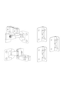 Kit pour portes pliantes (pour rails de référence 3)