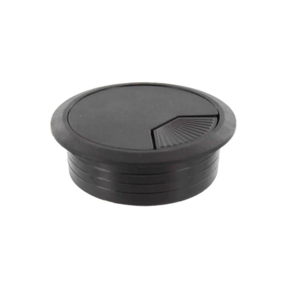 BOCCHETTA PASSACAVI D 60 MM PLASTICA NERO (20