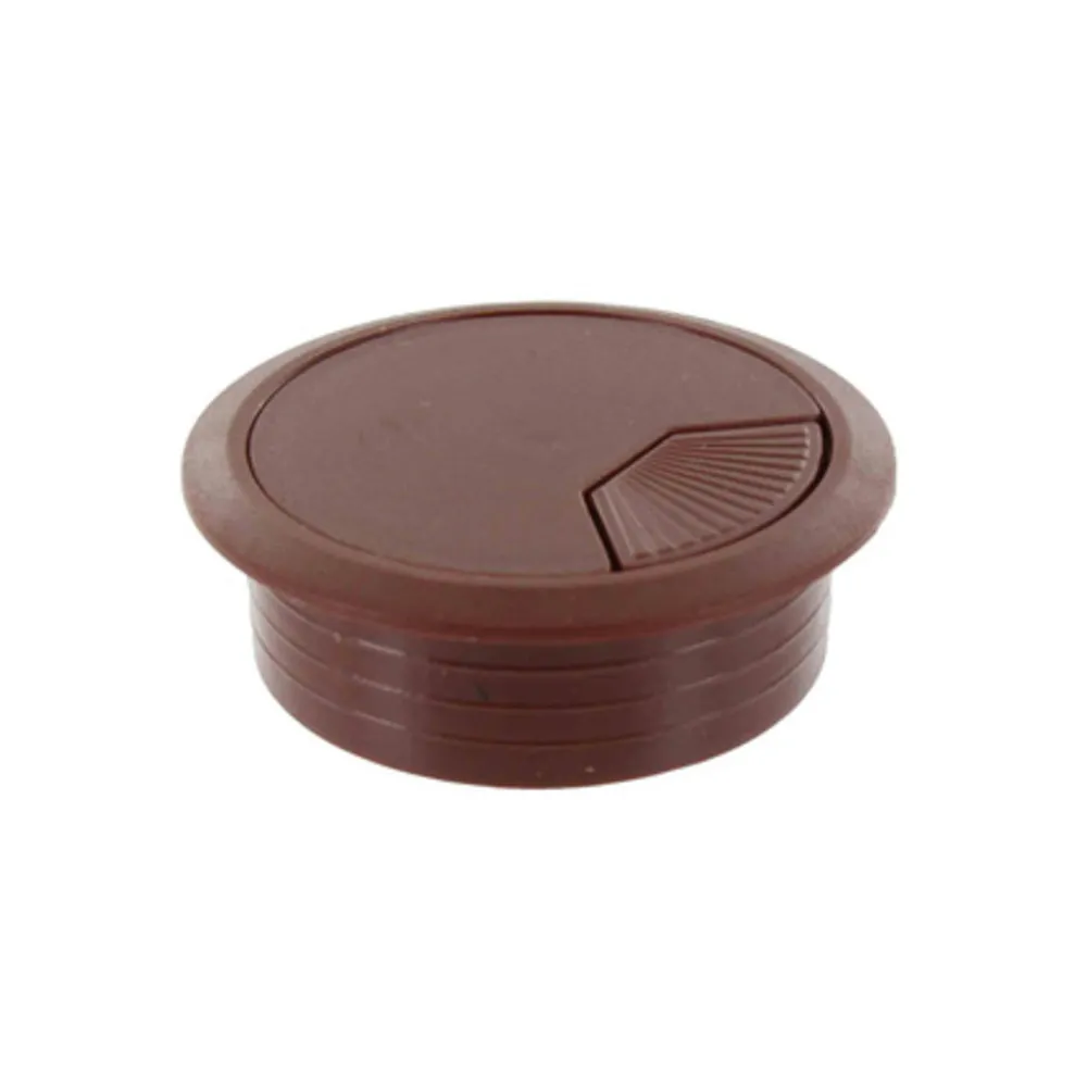 BOCCHETTA PASSACAVI D 60 MM PLASTICA MARRONE (20 BOCCHETTA PASSACAVI D 60 MM PLASTICA MARRONE (20