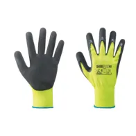 GUANTI NYLON/LATTICE GIALLO FLUO/NERO TG.10 (12