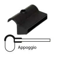 SUPPORTO AD APPOGGIO IN PVC P/ASTA ORTOPEDICA (10