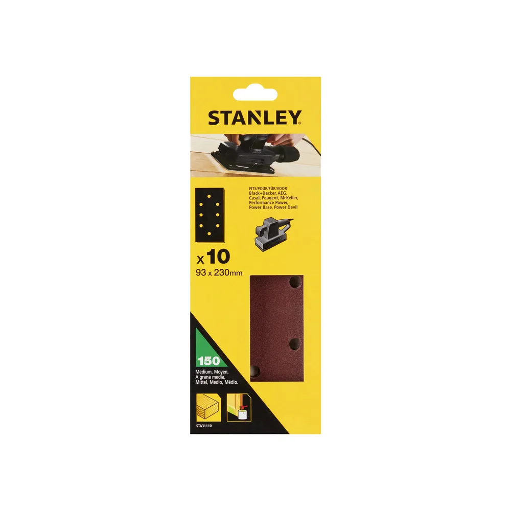 PIRANHA STANLEY STA31110 (X31110) 10 FOGLI FOR. B+D 93X230 GR.150