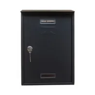 CASSETTA POSTALE C/TETTO E CIL 22X7X33 CM ANTRACITE (6