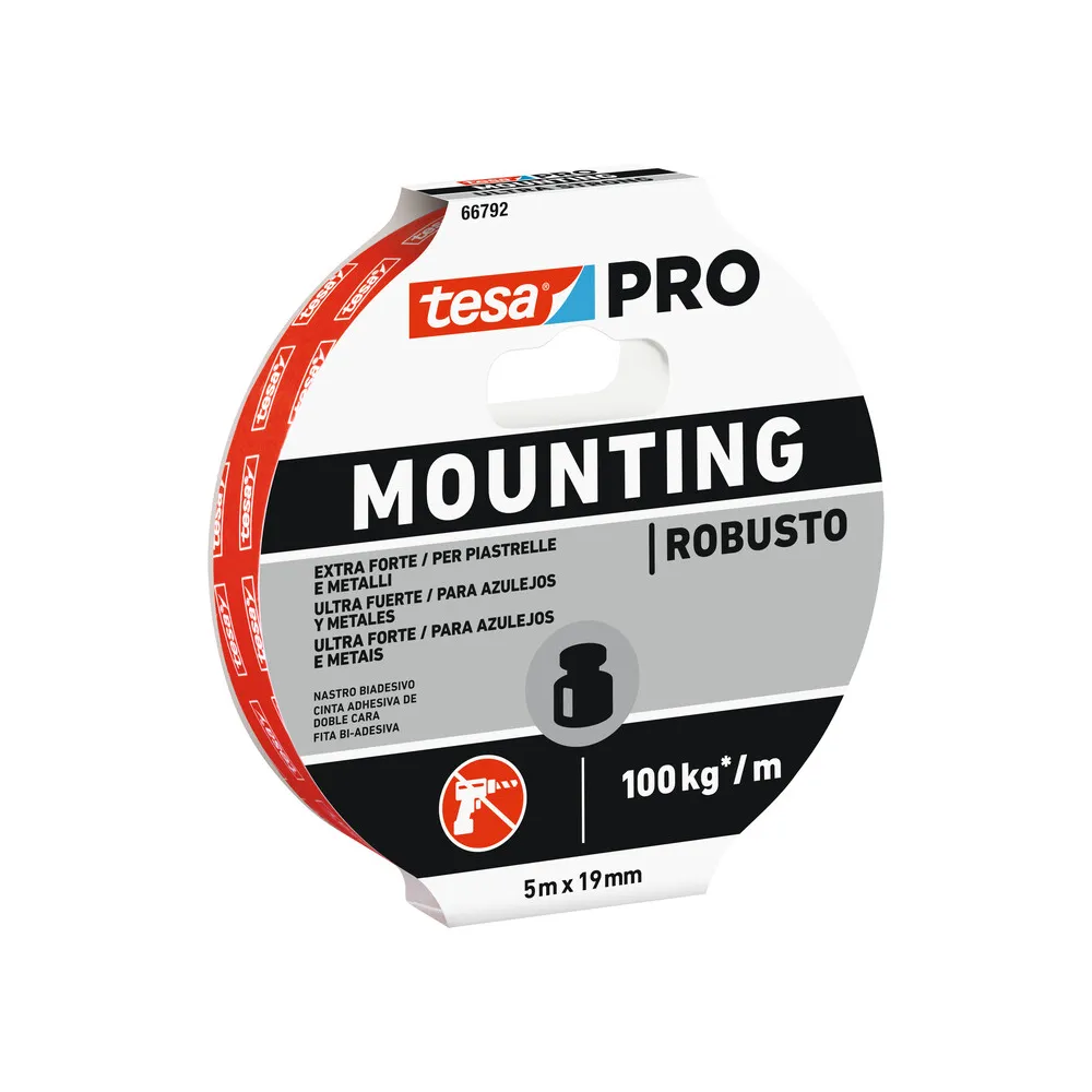 NASTRO BIADESIVO TESA MOUNTING PRO STRONG 19MMX5M (10 NASTRO BIADESIVO TESA MOUNTING PRO STRONG 19MMX5M (10