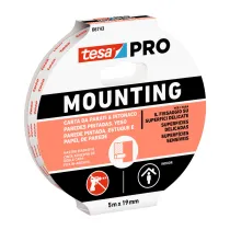 NASTRO BIADESIVO TESA MOUNTING PRO MURO 19MMX5M (10
