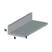 PROFILO ARGENTO H.100 CM ELLE 15X10X1 MM (5
