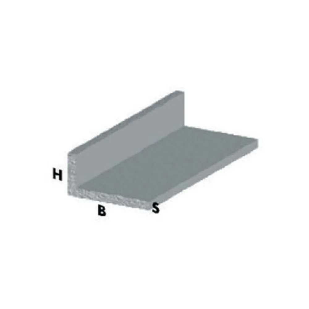 PROFILO ARGENTO H.100 CM ELLE 15X10X1 MM (5