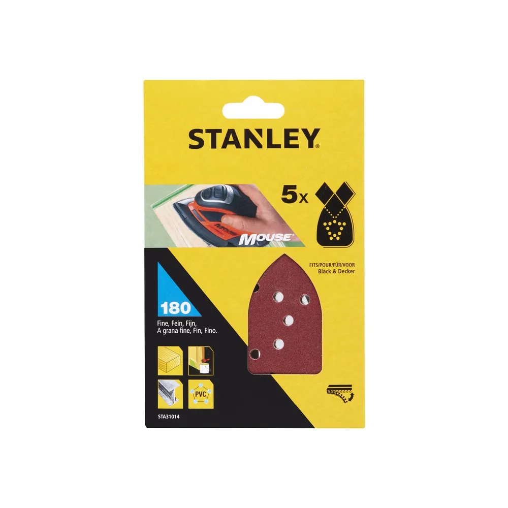 PIRANHA STANLEY STA31014 (X31014) 5 FOGLI VELCRO P/MOUSE 180 G
