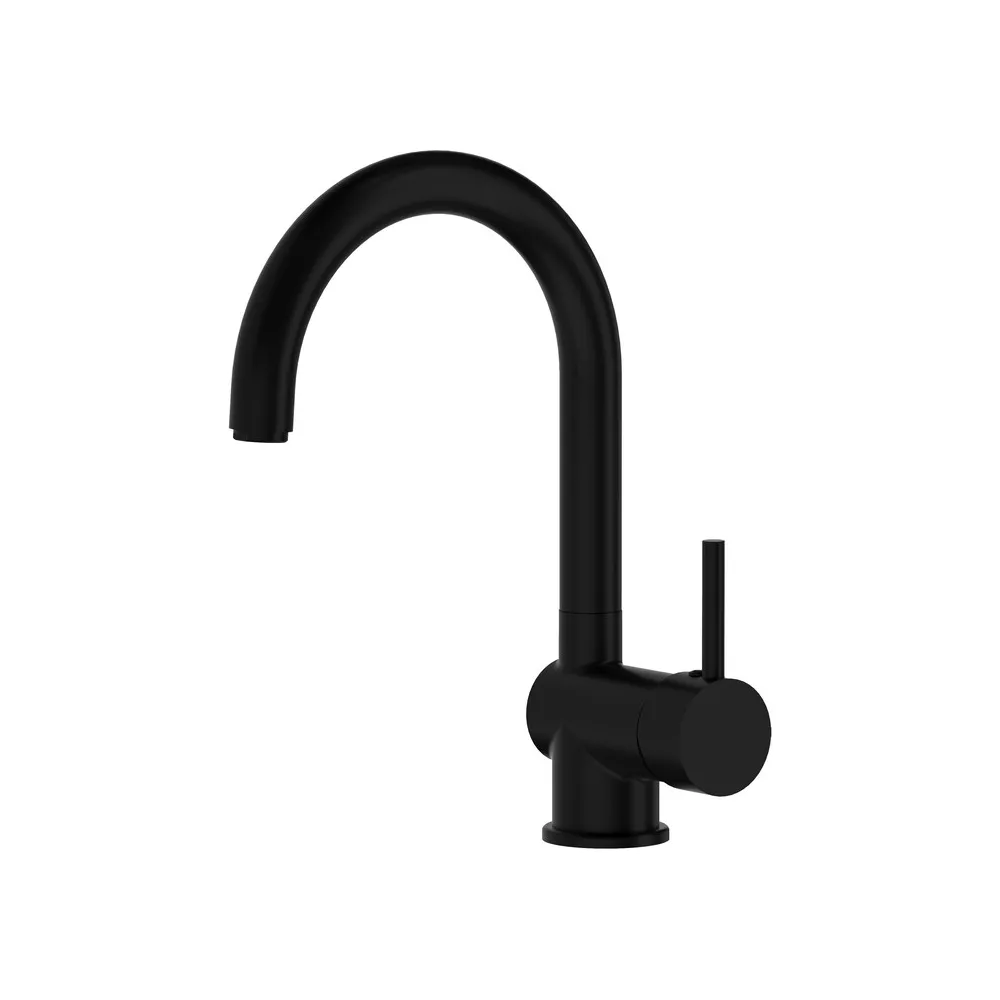 SERIE GEMINI MISCELATORE LAVELLO CANNA ALTA NERO OPACO SERIE GEMINI MISCELATORE LAVELLO CANNA ALTA NERO OPACO