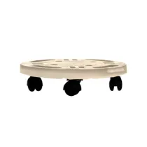 PEDANA C/RUOTE DOLLY HOME D 30 CM ECRU