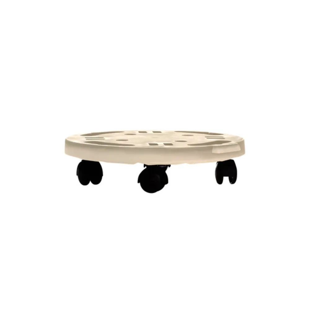 PEDANA C/RUOTE DOLLY HOME D 30 CM ECRU PEDANA C/RUOTE DOLLY HOME D 30 CM ECRU