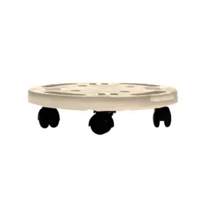 PEDANA C/RUOTE DOLLY HOME D 30 CM ECRU