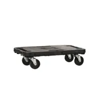 PEDANA C/RUOTE DOLLY PORTATA STATICA 300 KG NERO