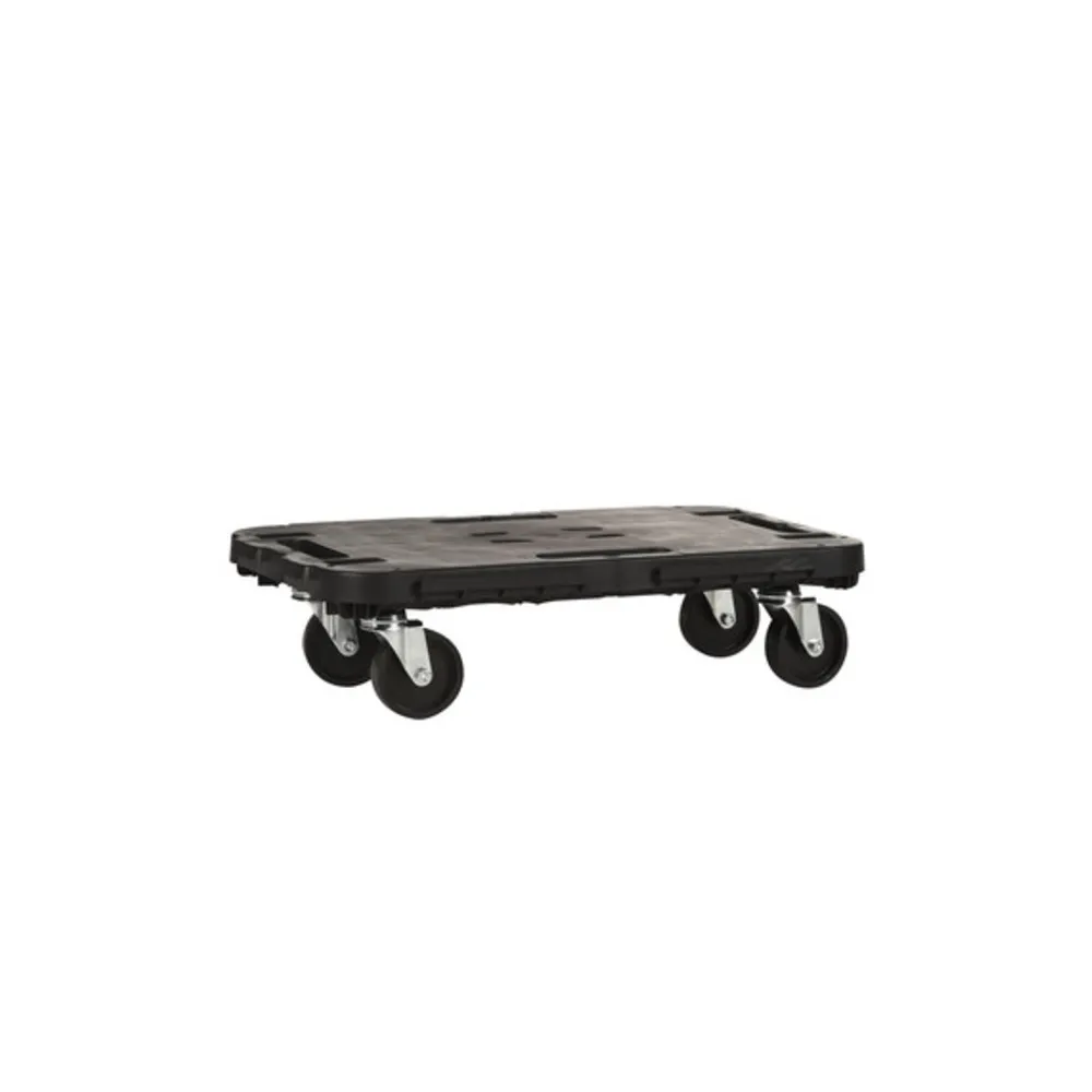 PEDANA C/RUOTE DOLLY PORTATA STATICA 300 KG NERO
