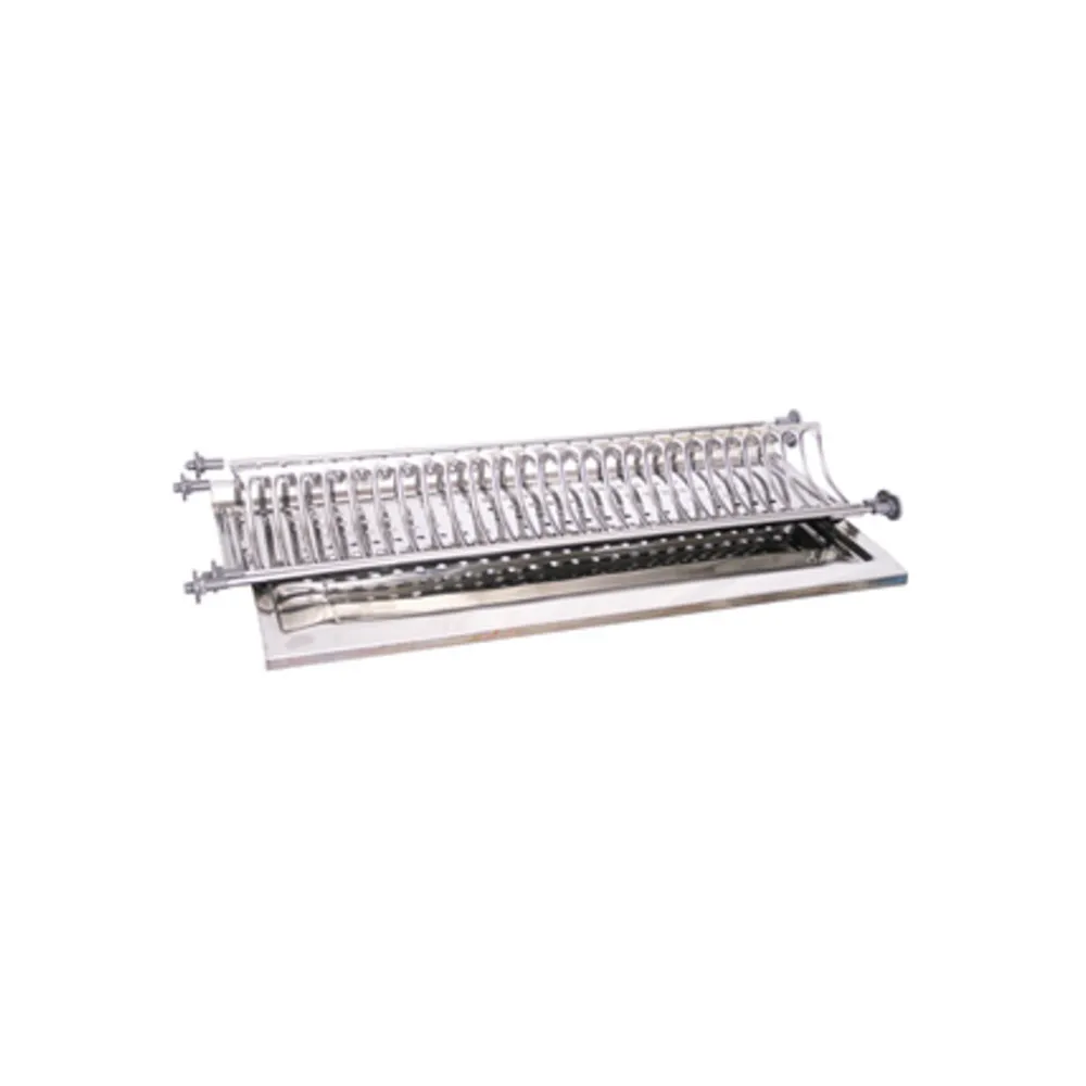 MENSOLA COLAPIATTI ACCIAIO INOX C/VASCH 76 CM