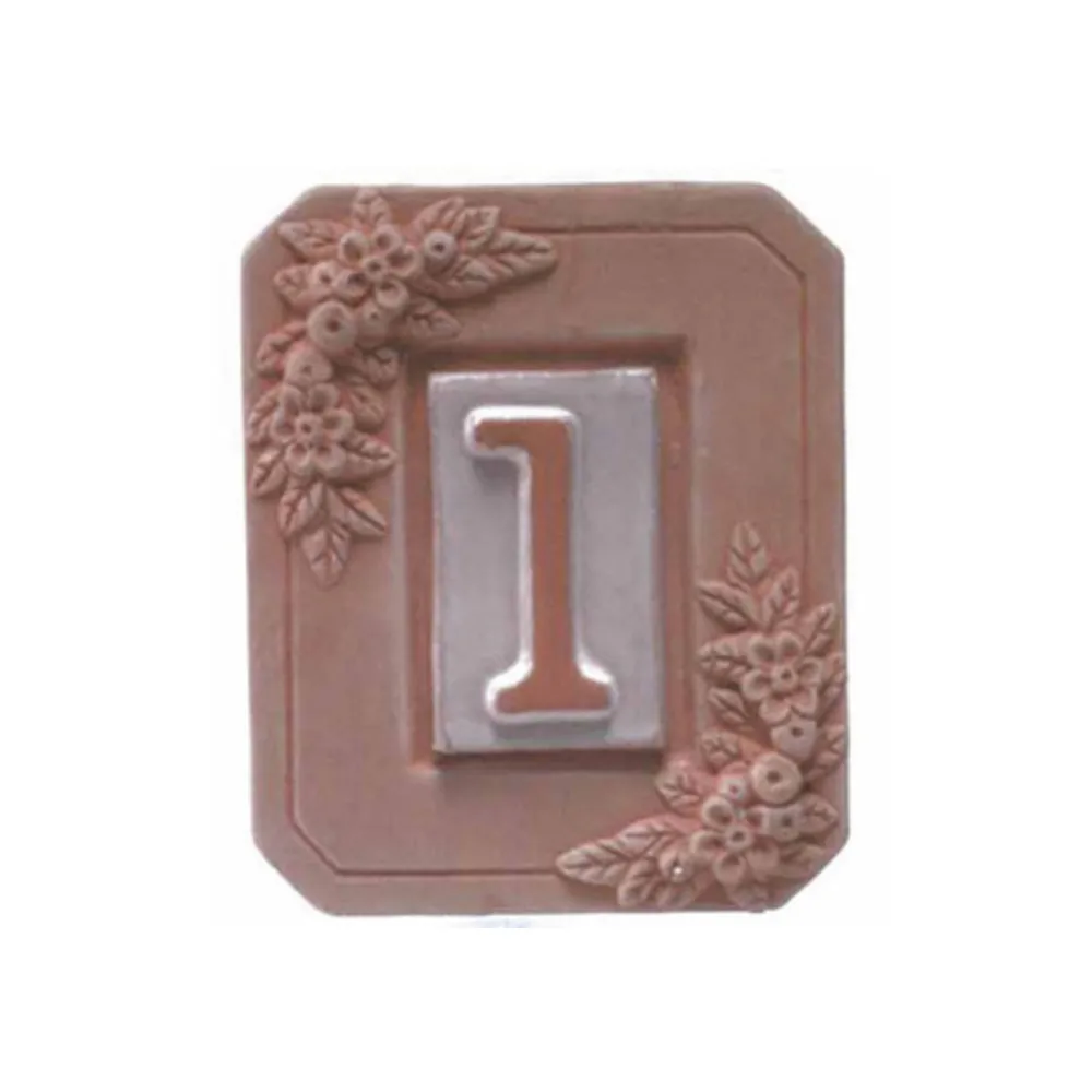 PORTANUMERO IN TERRACOTTA 1 POSTO 13X16 CM (5