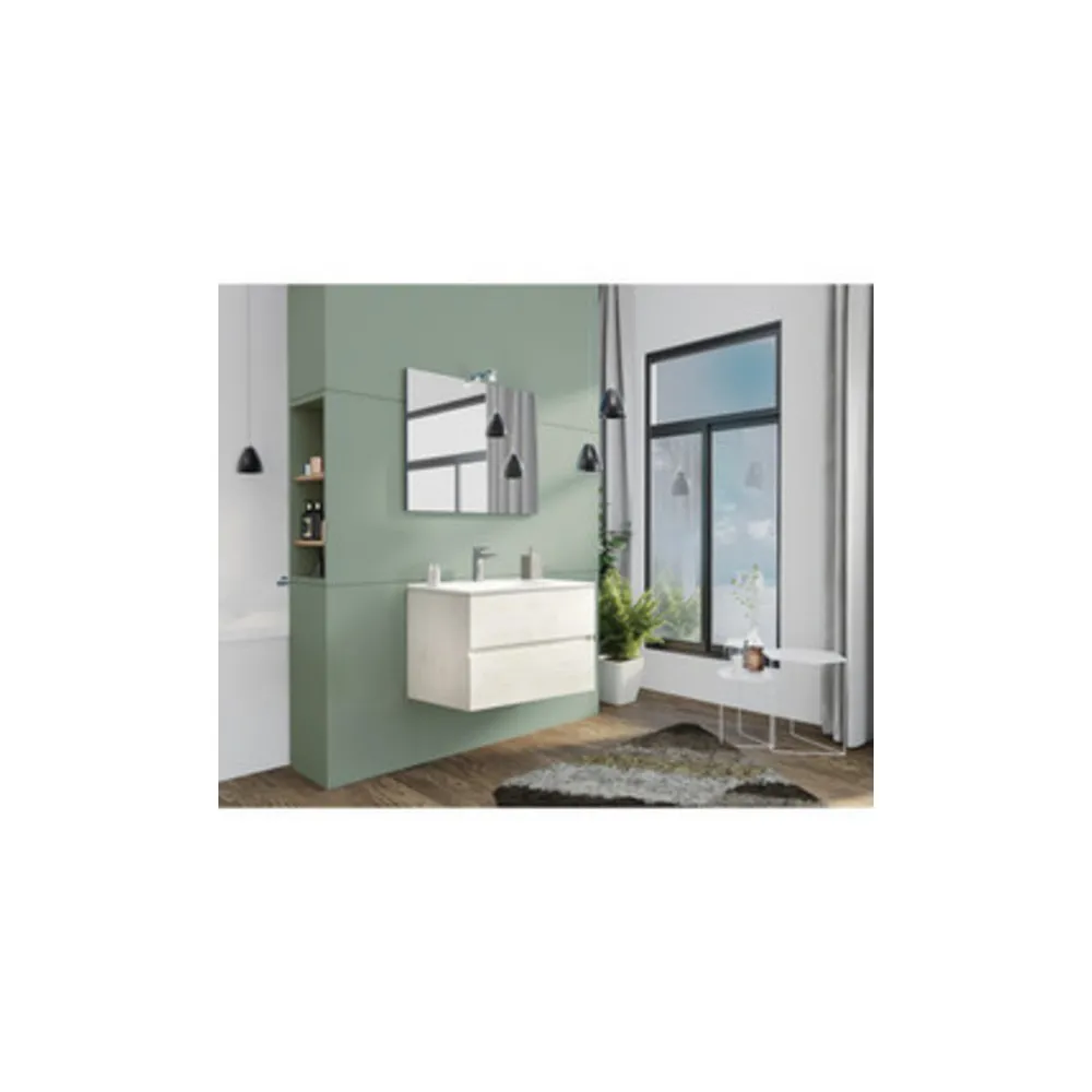 MOBILE BAGNO NEW SPLASH  80 SOSP. ROVERE BIANCO